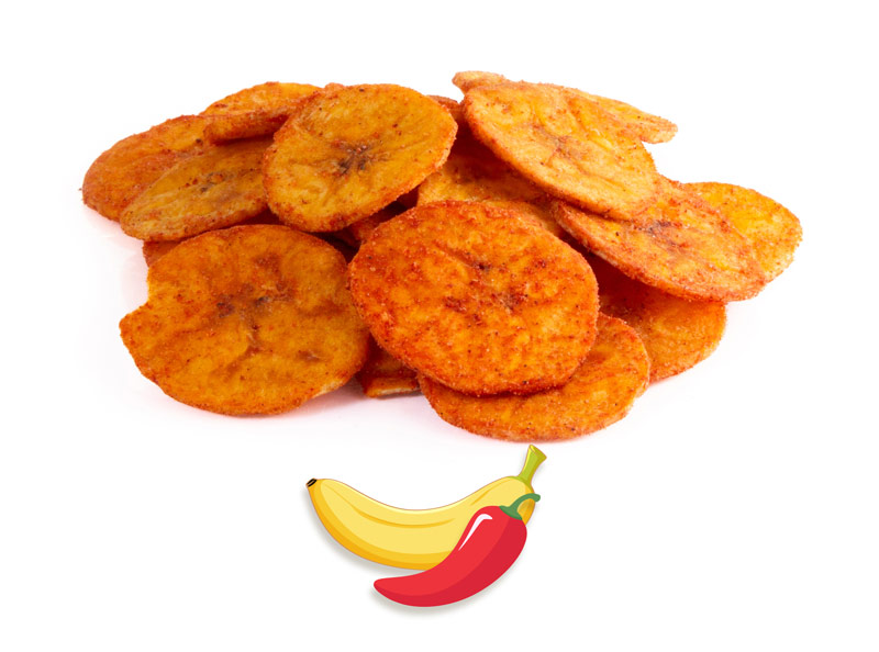Plátano rodajas enchilado