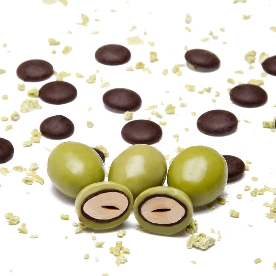 Almendra c/ Chocolate Blanco y Té Matcha