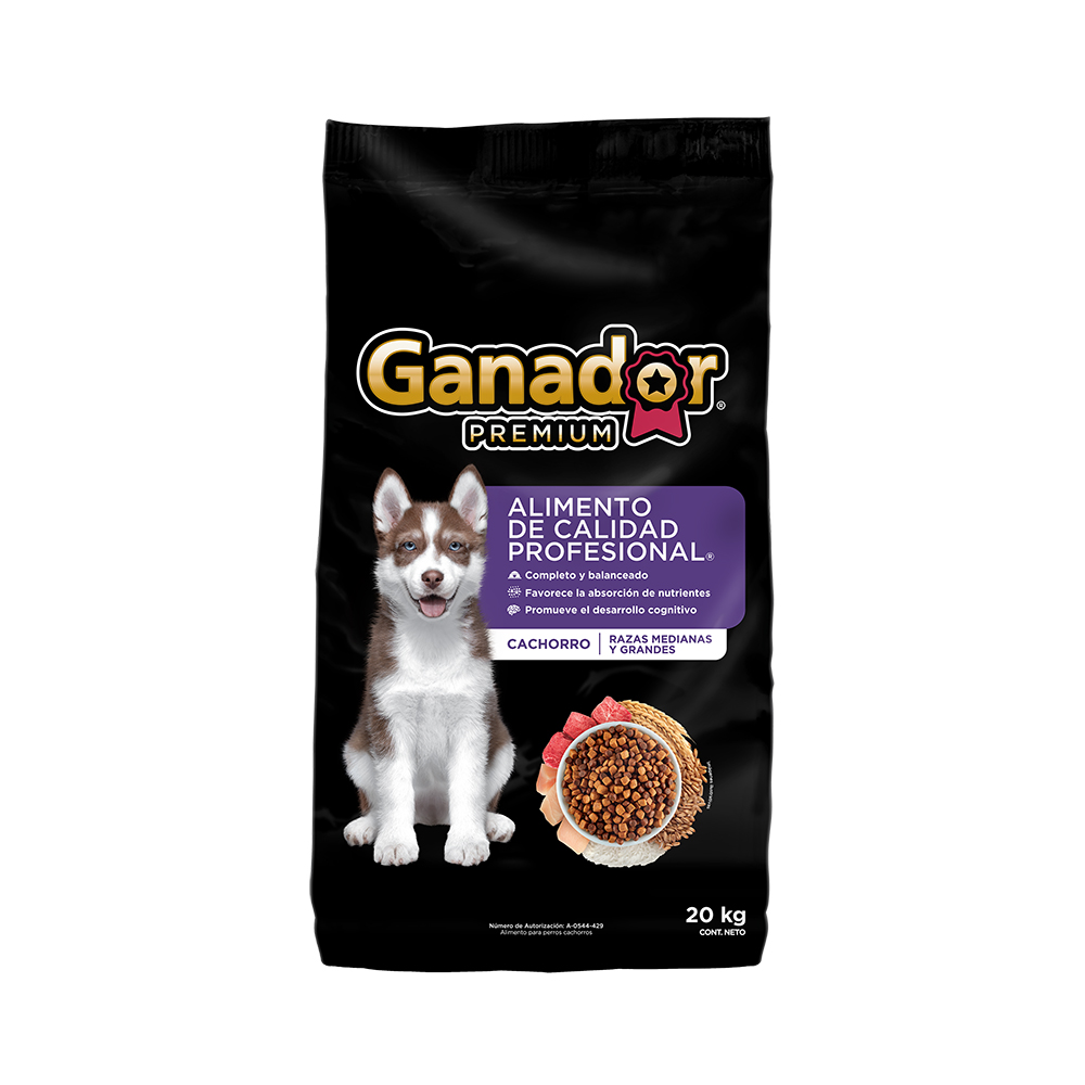 Ganador premium cachorro bulto 20kg