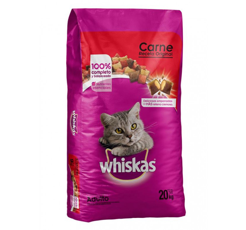 Whiskas bulto 20kg con 2 kg gratis