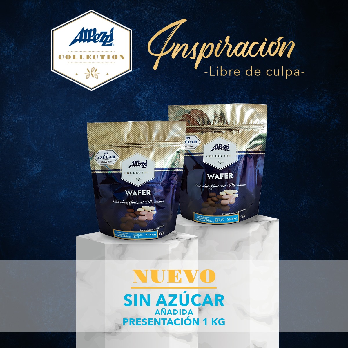 Alpezzi Wafer semiamargo SIN AZÚCAR